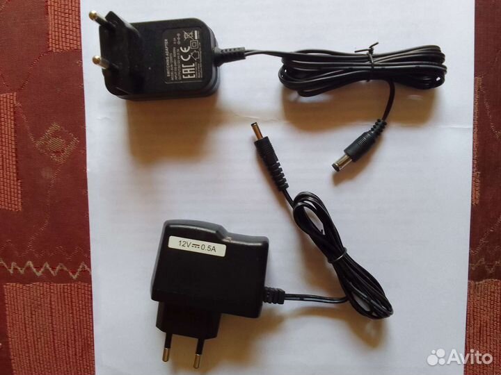 Блоки питания 12v0,5А.1A,12v1,5A,2A,:9v1A