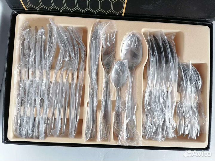 Набор столовых приборов 24шт подарочный новый