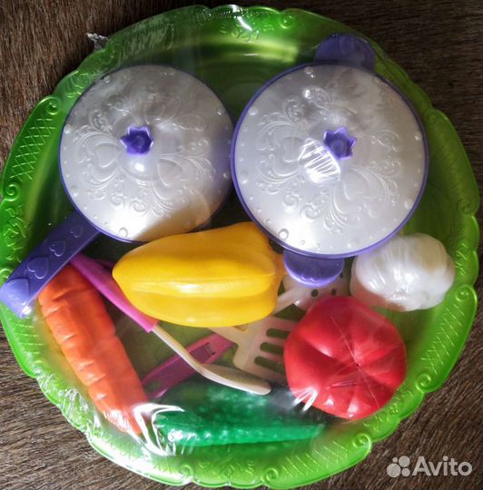 Набор детской посуды овощи фрукты