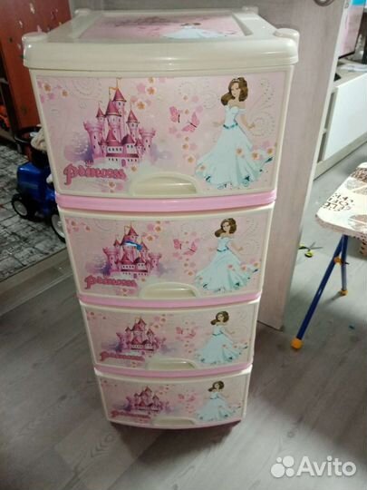 Комод пластиковый для девочки