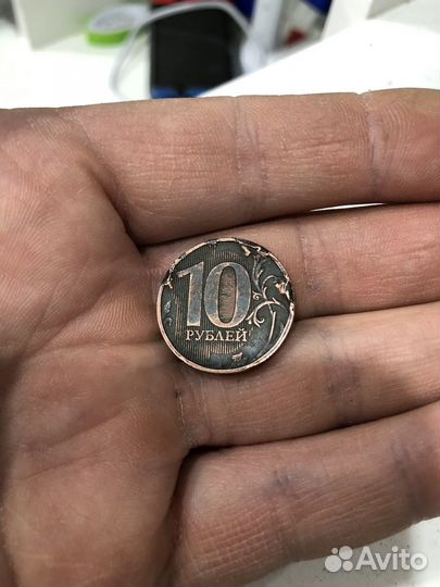 Монета 10рублей брак