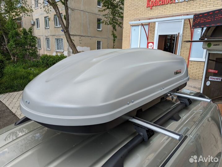 Автобокс на крышу Турино 410л, 177х46х81, Серый