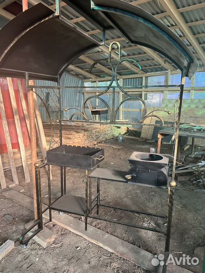 Мангал с крышей