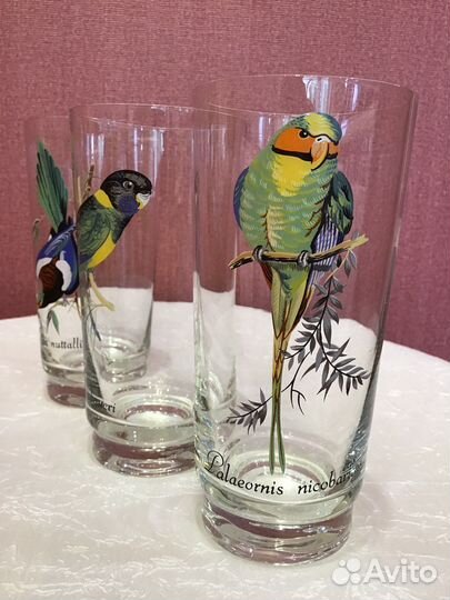 Бокалы Чехия с птицами