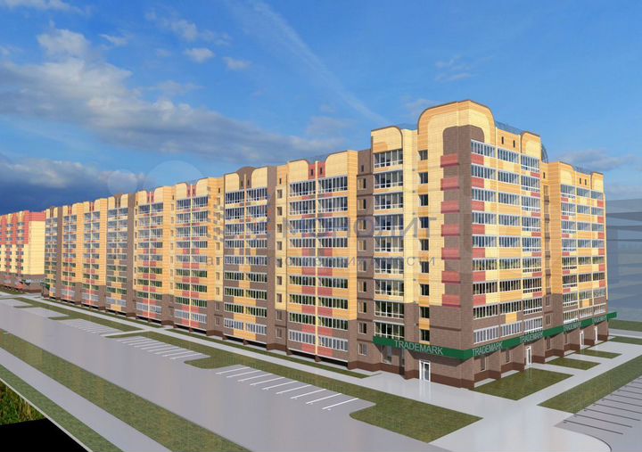 2-к. квартира, 59,1 м², 6/9 эт.