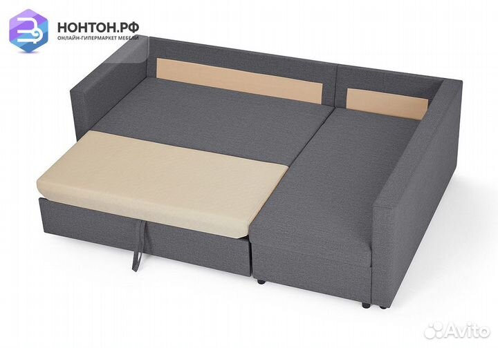 Диван угловой дельфин Мансберг лайт темно-серый