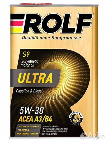 Масло моторное rolf Ultra SAE 5W-30 acea A3/B4