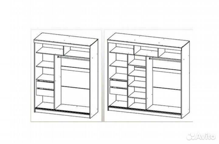 Шкаф-купе двухстворчатый В наличии