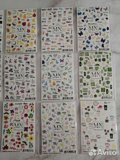 Наклейки для ногтей с фольгой