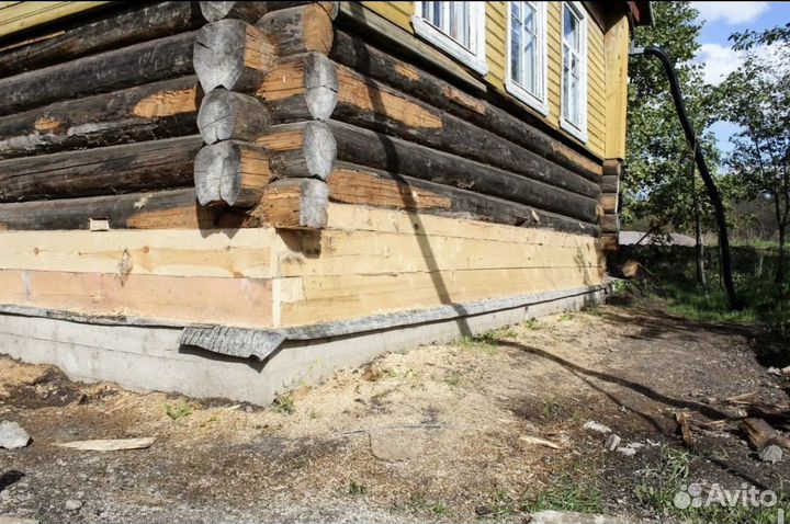 Поднятие домов и замена венцов