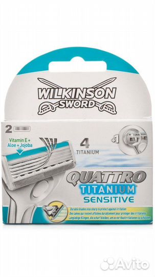 Лезвия Wilkinson / Shick - Quattro Titanium бритвы