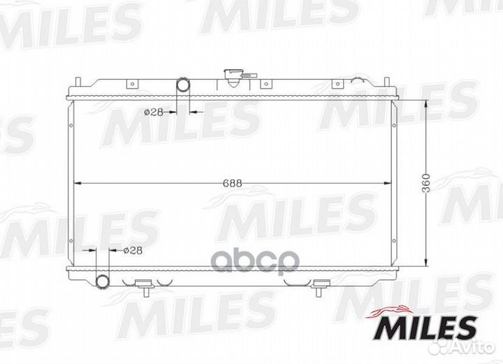 Радиатор nissan almera/primera 1.5-1.8 M/T 00