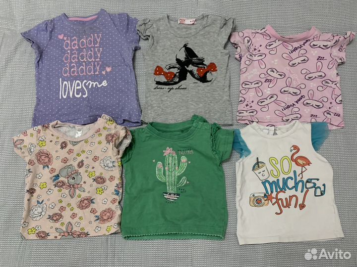 Детские вещи пакетом для девочки 74 (40 предметов)