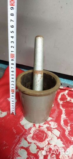 Ступка чугунная СССР с пестиком