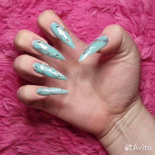 Маникюр наращивание покрытие гель лаком