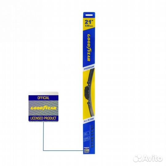 Щетка стеклоочистителя бескаркасная premium 530мм