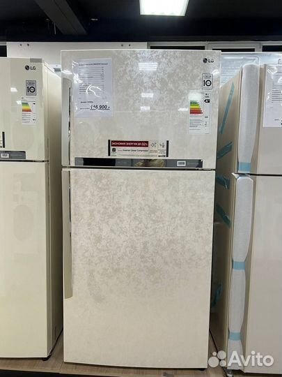 Холодильник LG GR-H802hehz бежевый (86 ширина)