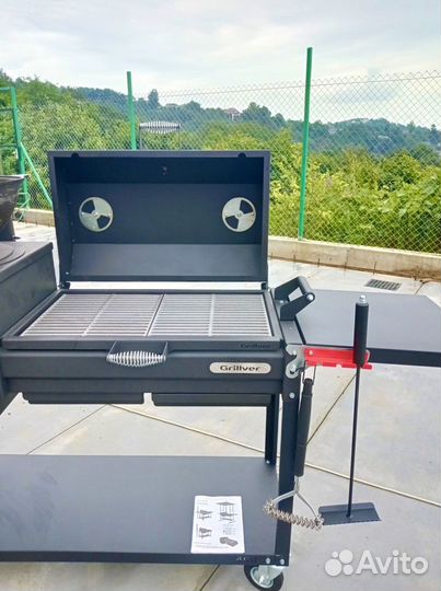 Мангал гриль барбекю коптильня печь комплекс