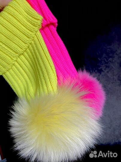 Шапка Catya неоново-розовая и снуд