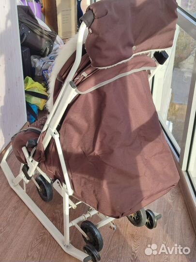 Детские санки коляска бу