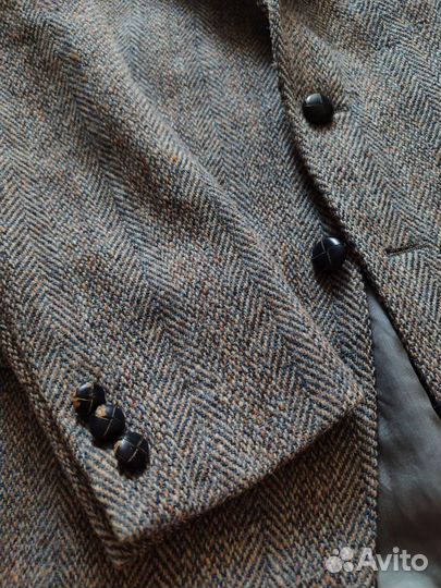 Твидовый винтажный пиджак Harris Tweed