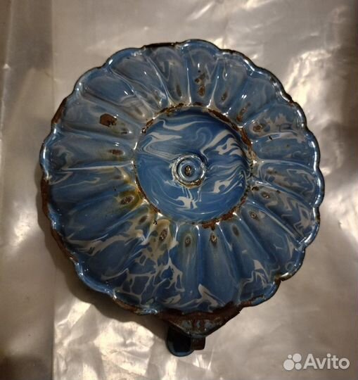 Эмалированный подсвечник винтаж