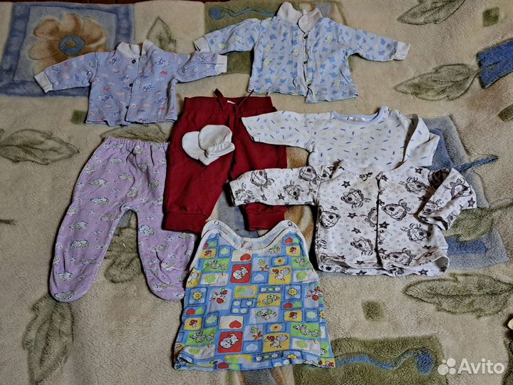 Вещи пакетом для мальчика 0-6 мес, 42 вещи