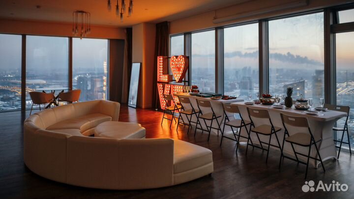 Аренда лофта на 67 этаже Москва-Сити