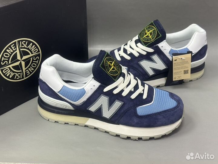 Кроссовки new balance 574 stone island