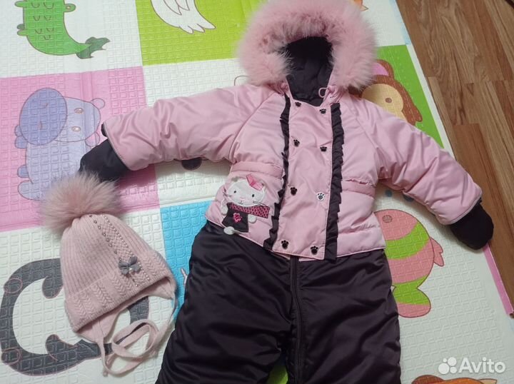 Зимний комбинезон для девочки74-80