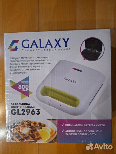 Электрическая вафельница galaxy. GL 2963