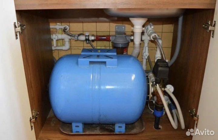 Установка гидроаккумулятора. Ремонт гидробака