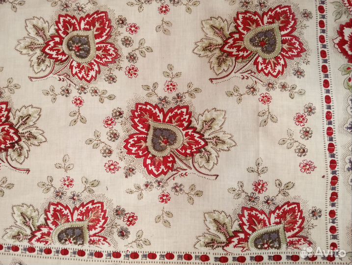 Старинный платок мануфактуры Посылина, клеймо