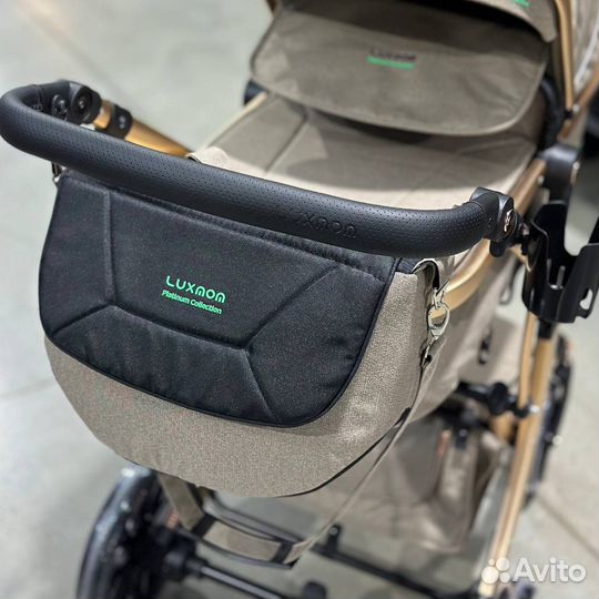 Новая коляска 3в1 luxmom 601a коричневая