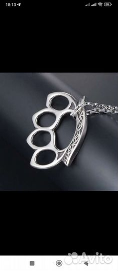 Мужской аксессуар кулон кастет