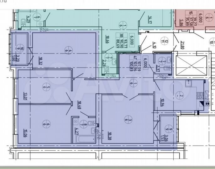 4-к. квартира, 107 м², 2/8 эт.