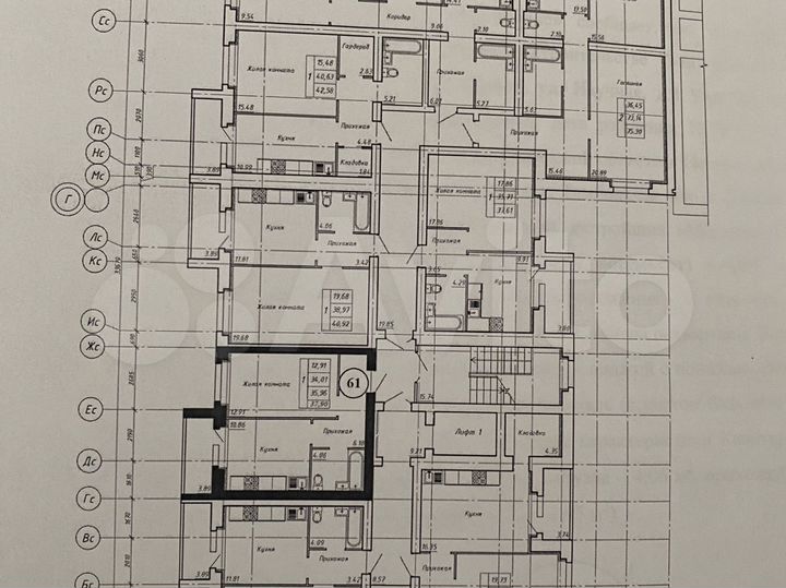 1-к. квартира, 37,9 м², 6/6 эт.