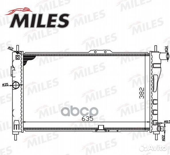 Радиатор охлаждения двигателя daewoo nexia acrm