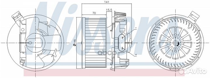 NS87267 вентилятор отопителя без ас Renault Du