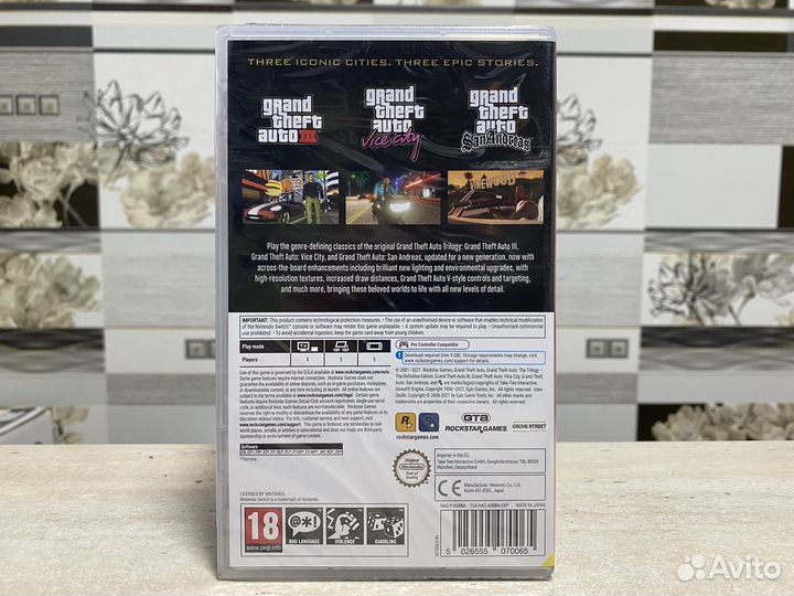 GTA The Trilogy (Новый Картридж) Nintendo Switch