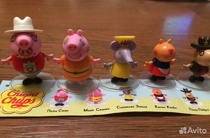 Игрушки Свинка Пэппа (Peppa Pig) из Чупа Чупсов