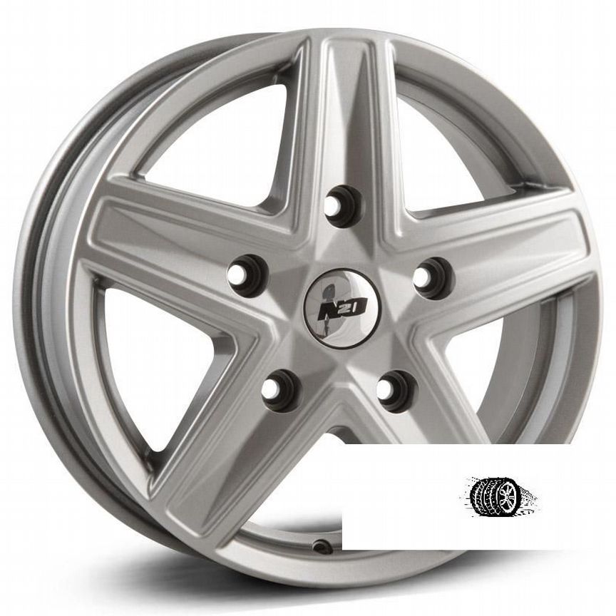 Литые диски N2O R16 / 6.5J PCD 5x112 ет 50 цо 66.6 V2237 S Серебристый