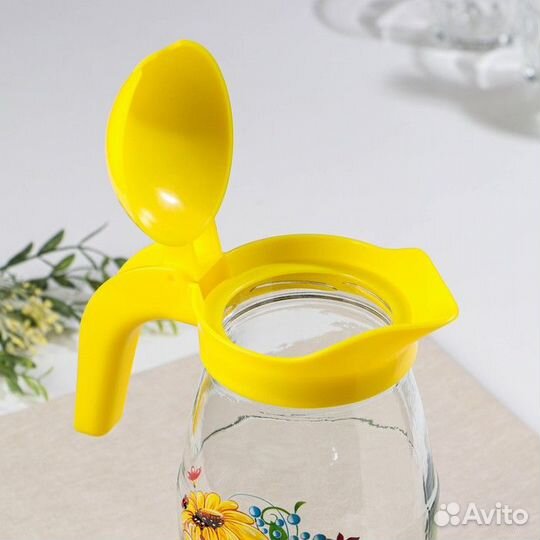 Кувшин «Подсолнух», стеклянный, 1500 мл