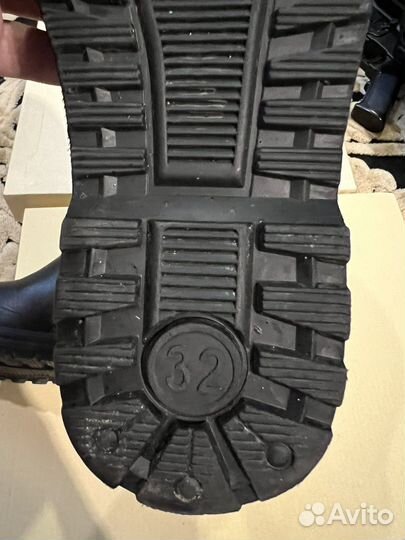 Ботинки детские 32 размер. Кожа, мех