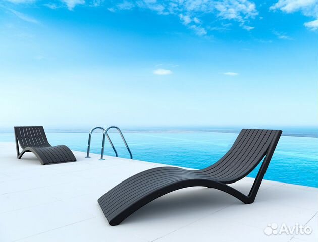 Шезлонг -лежак из стеклопластика Slim