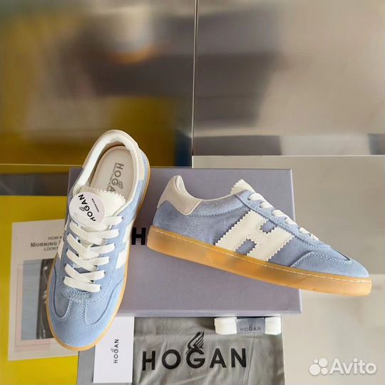 Кроссовки женские Hogan 86 голубые