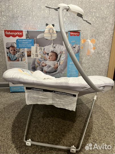 Шезлонг fisher price плюшевый щенок