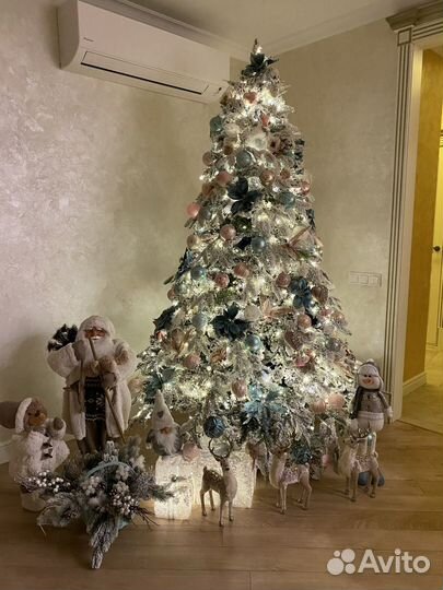 Ель искуственная заснеженная литая б/у