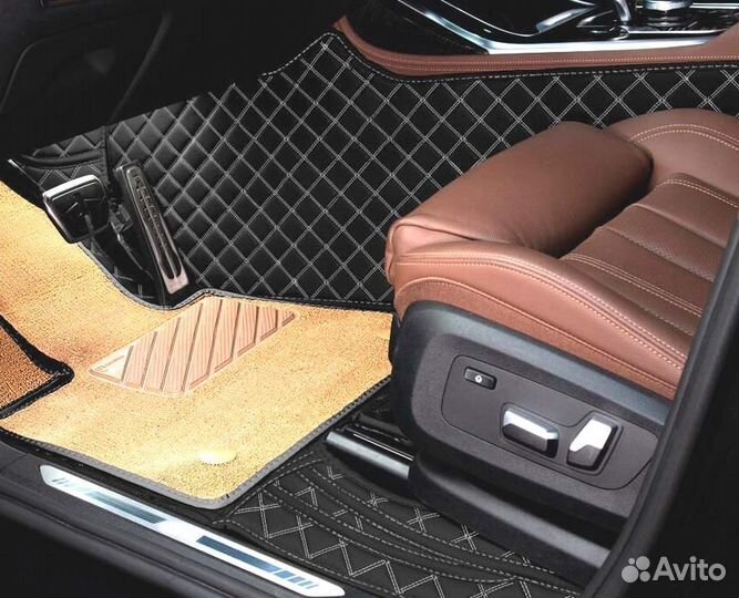 3D Коврики Mitsubishi из Экокожи