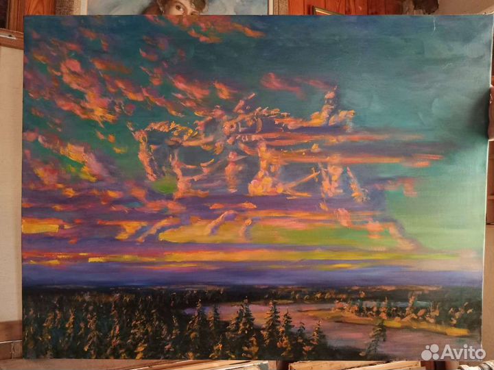 Картина маслом на холсте пейзаж